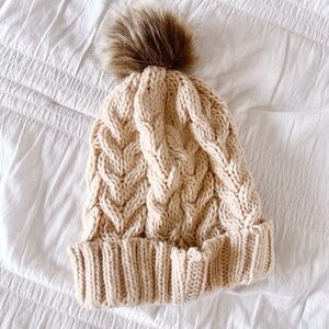 NORDSTROM BP Light Pink Cable Knit Winter Hat